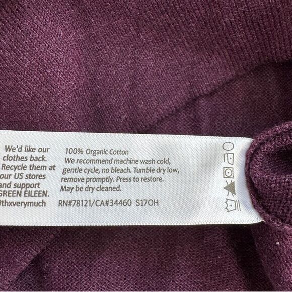 Eileen Fisher Purple V-Neck Sweater Relaxed Fit Size Medium NWT - Picture 8 of 8